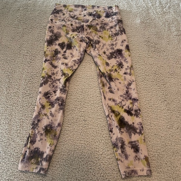 lululemon Align High-Rise Pant 25" Radial Tie Dye Mauve Grey Multi 10 - Picture 1 of 7